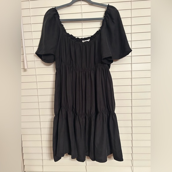 Unsubscribed Dresses & Skirts - Unsubscribed Black Silk Dress Gothic Romance Whimsigoth Dark Fairycore